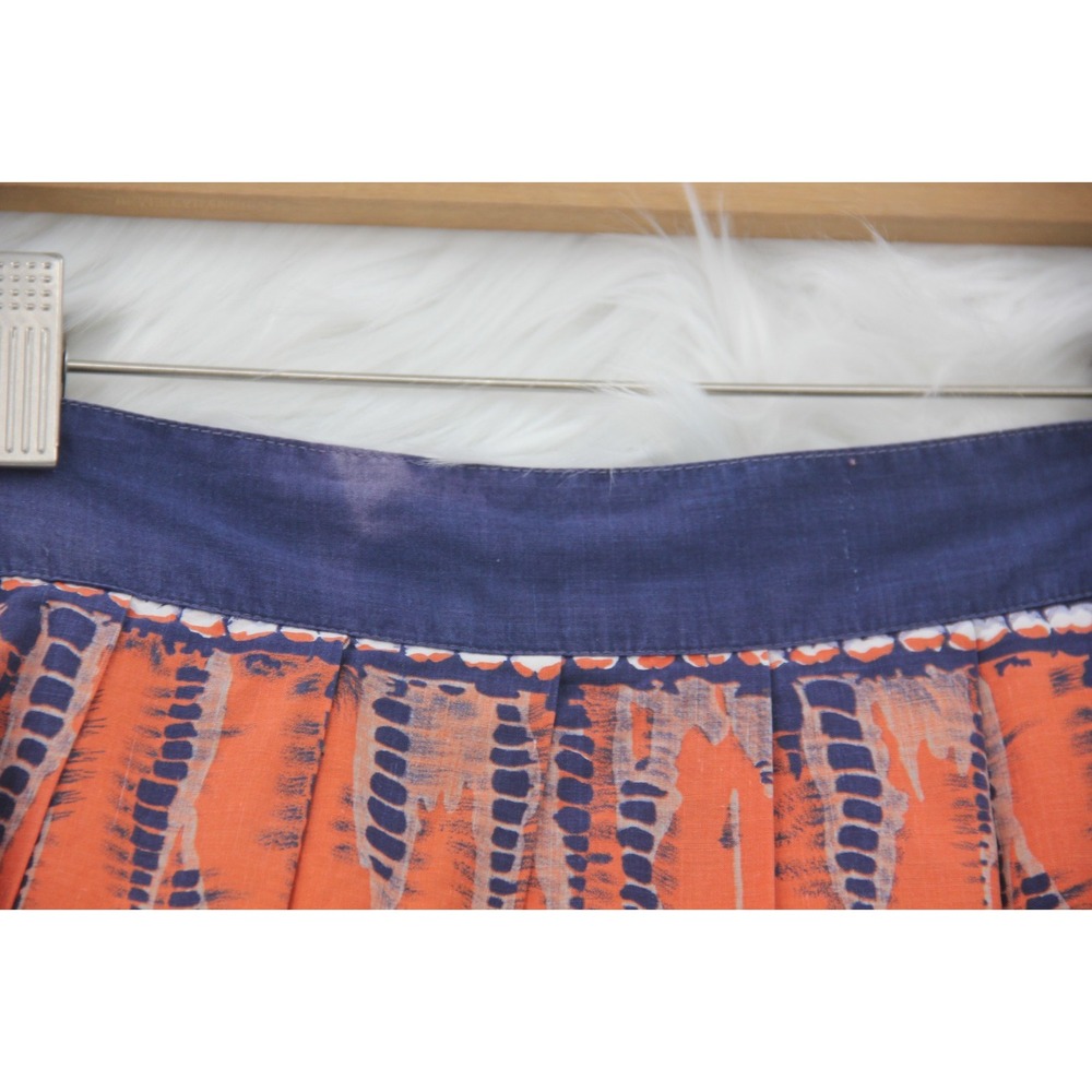 Vintage Jack Schnittman Full Midi Skirt S Blue Orange Tie Dye Boho Hippie #1006 - Picture 9 of 16